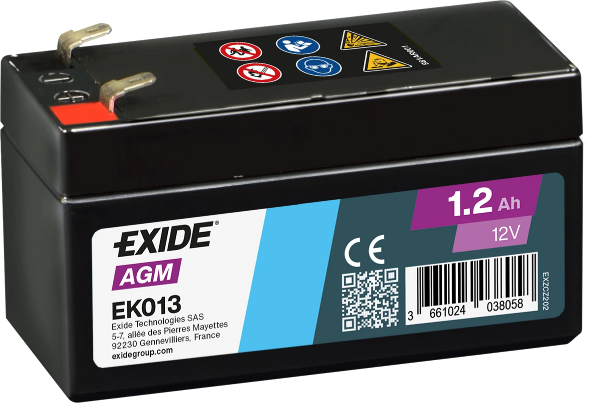 Exide EK013 – 12 V 1,2 Ah 18 A