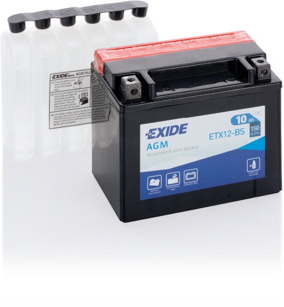 Exide ETX12-BS – 12 V 10 Ah 150 A