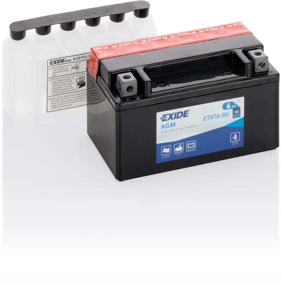 Exide ETX7A-BS – 12 V 6 Ah 90 A