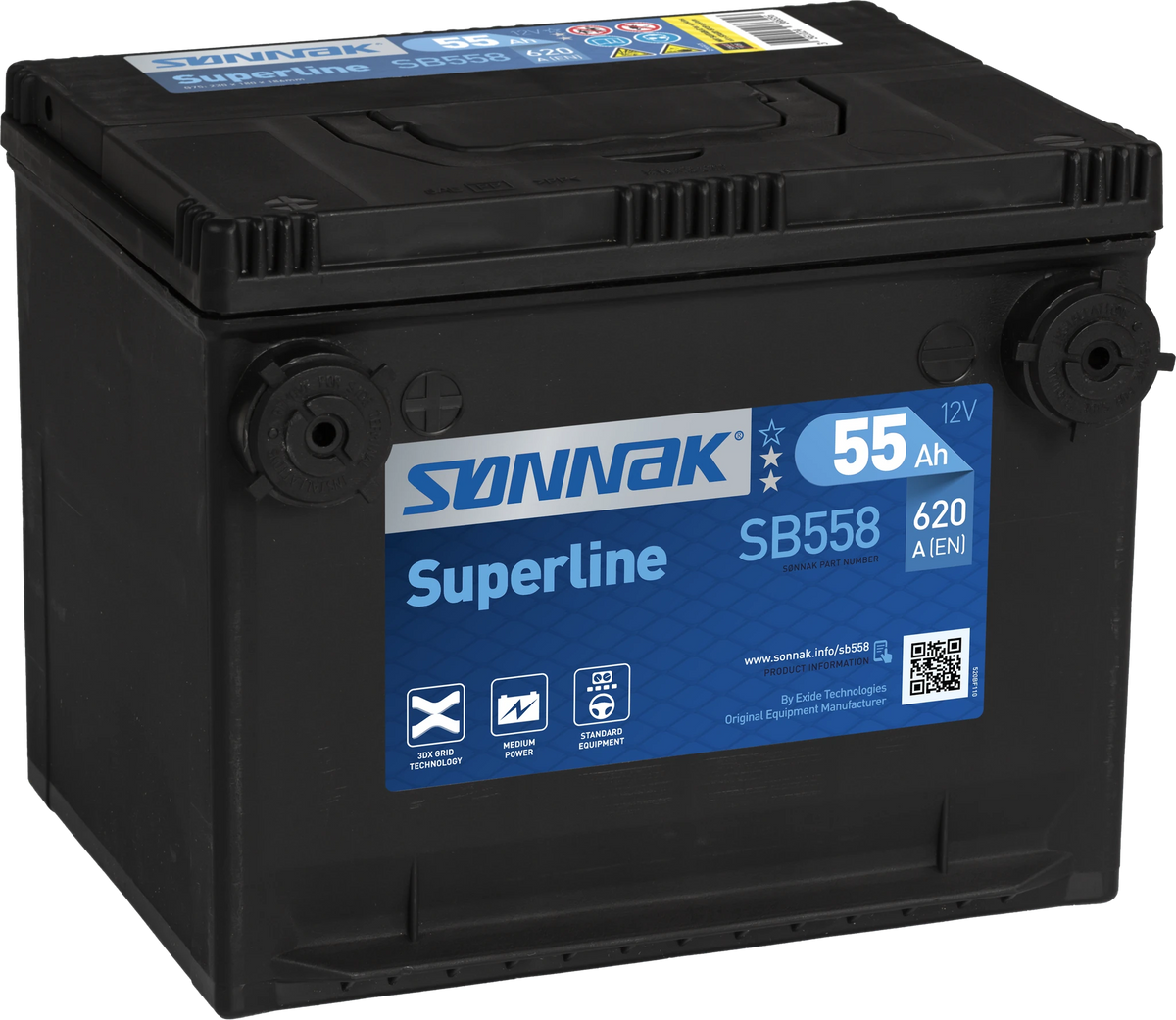 Sønnak SB558 – 12 V 55 Ah 620 A