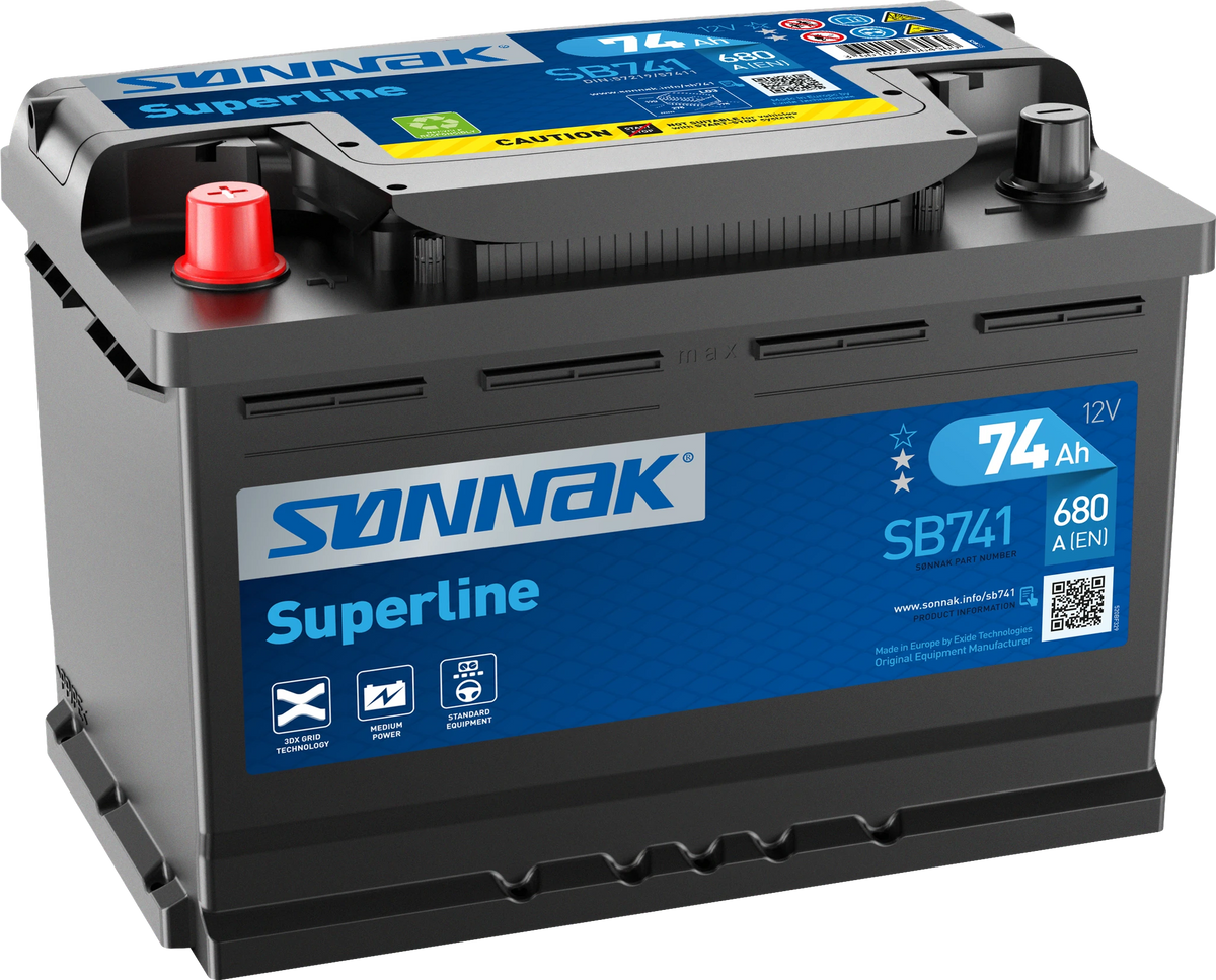 Sønnak SB741 – 12 V 74 Ah 680 A