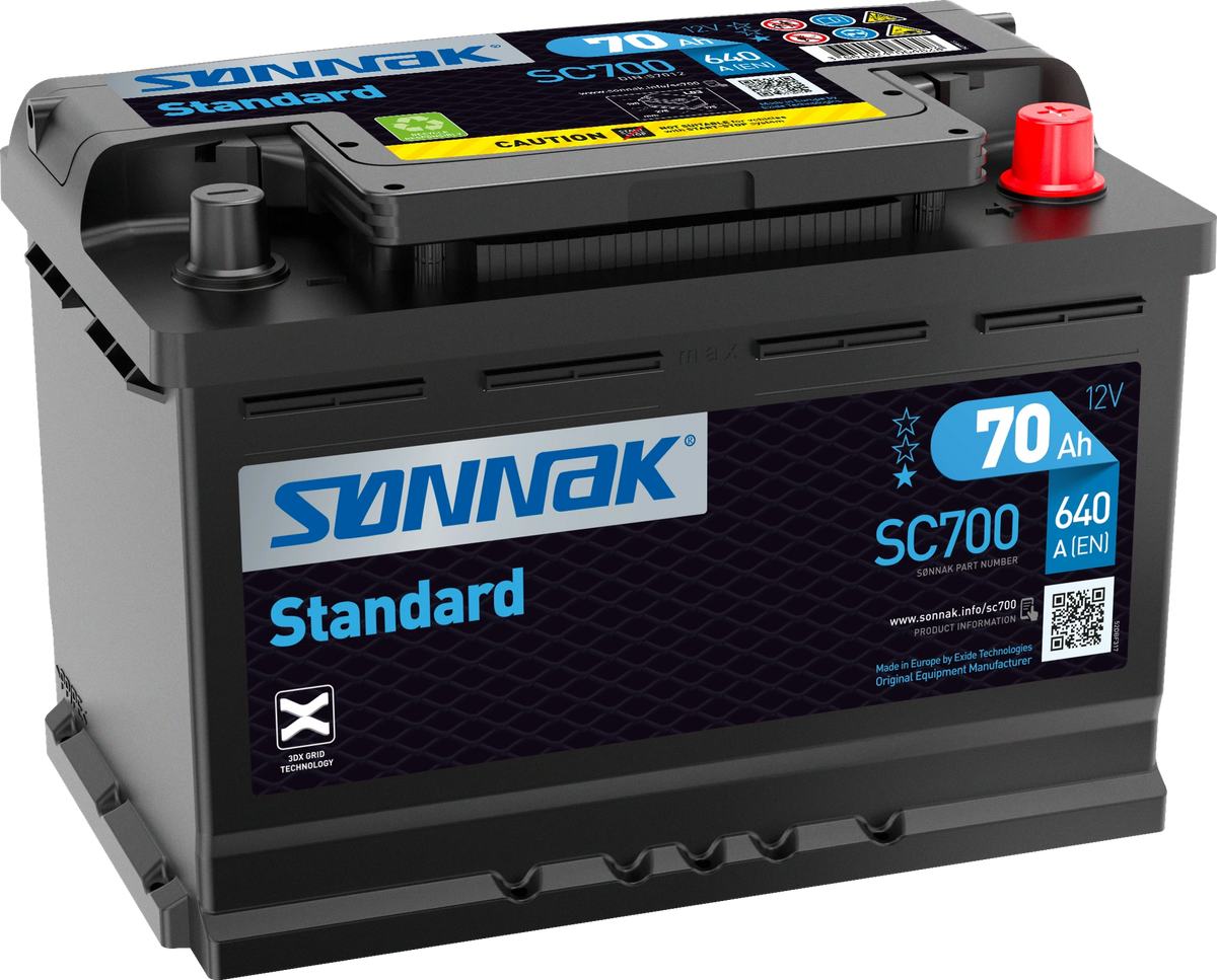 Sønnak SC700 – 12 V 70 Ah 640 A