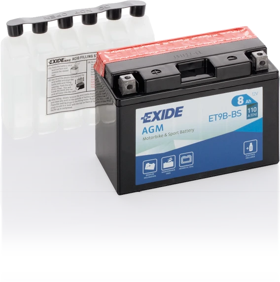 Exide ET9B-BS – 12 V 8 Ah 110 A