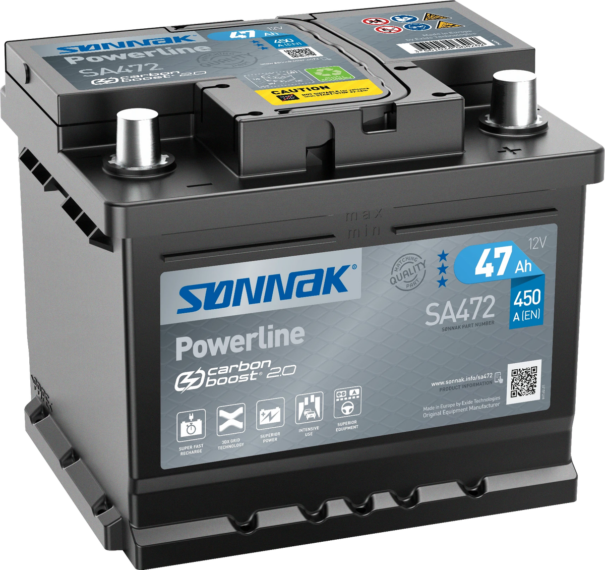 Sønnak SA472 – 12 V 47 Ah 450 A