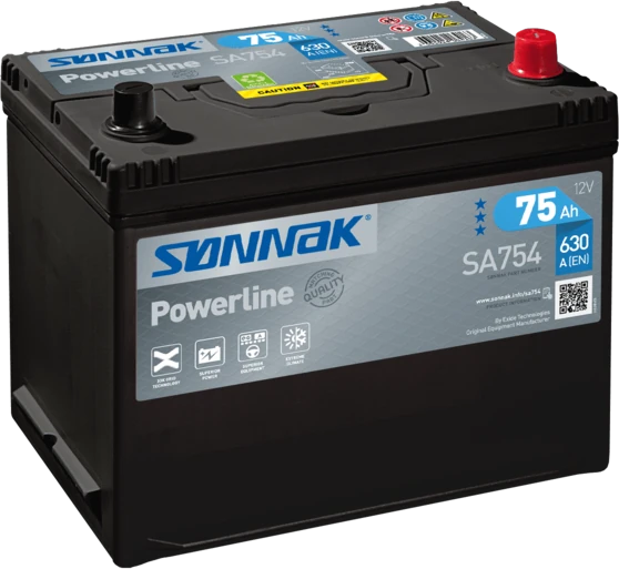 Sønnak SA754 – 12 V 75 Ah 630 A