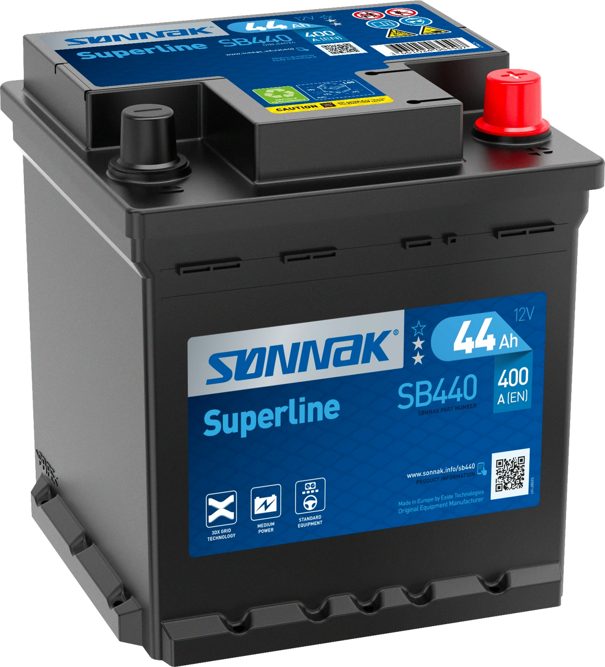 Sønnak SB440 – 12 V 44 Ah 400 A