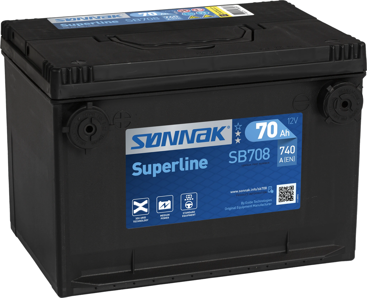 Sønnak SB708 – 12 V 70 Ah 740 A