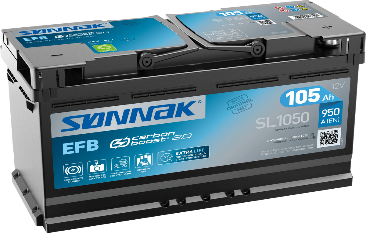Sønnak SL1050 EFB – 12 V 105 Ah 950 A